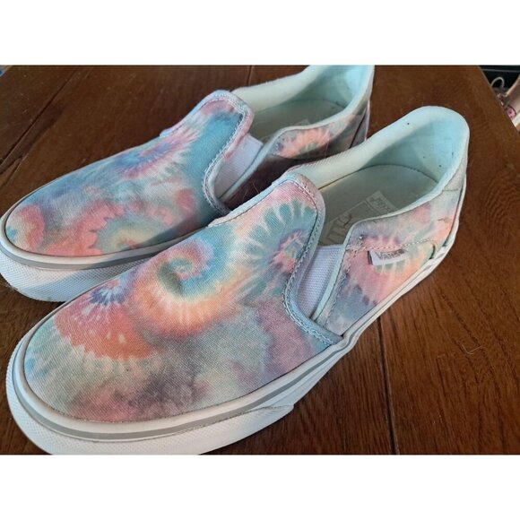 VANS Shoes - Vans Off The Wall Womens Slip On Sneakers Tie Dye Shoes US8